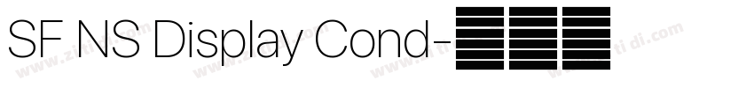 SF NS Display Cond字体转换